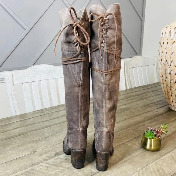 Freebird BY STEVEN BROCK GREY SUEDE BOOTS Women's Size 7 - Picture 5 of 9